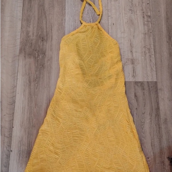 Dresses & Skirts - Yellow Halter Summer Dress - Women's Dress